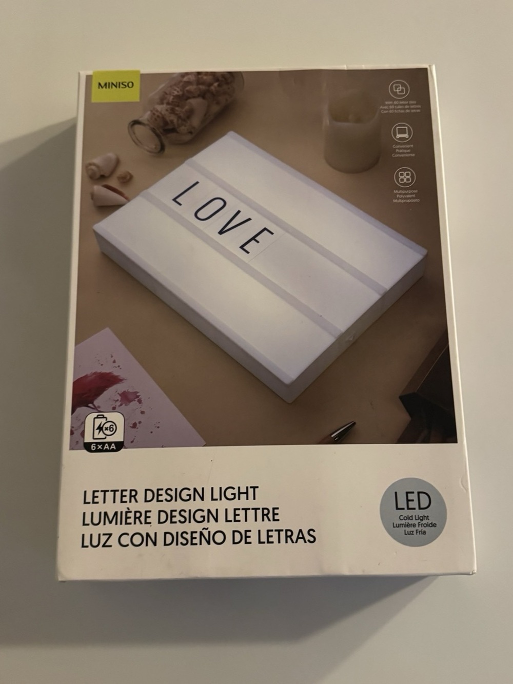 Miniso Letter Design Light LED